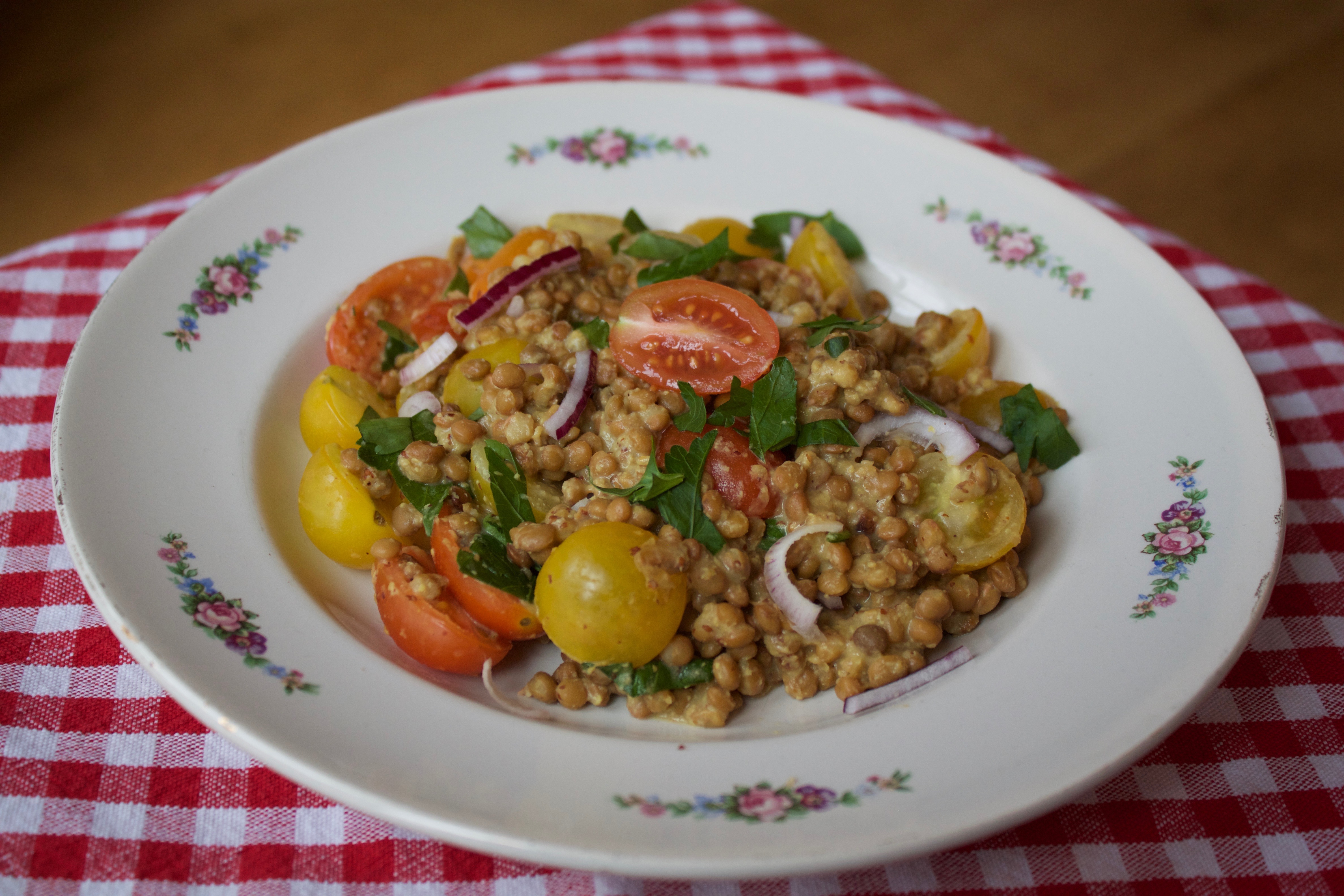 Linzen mosterd salade [studentenhap METRO]